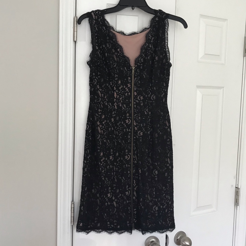 Adrianna Papell Lace Sheath Dress - Black, Size 4